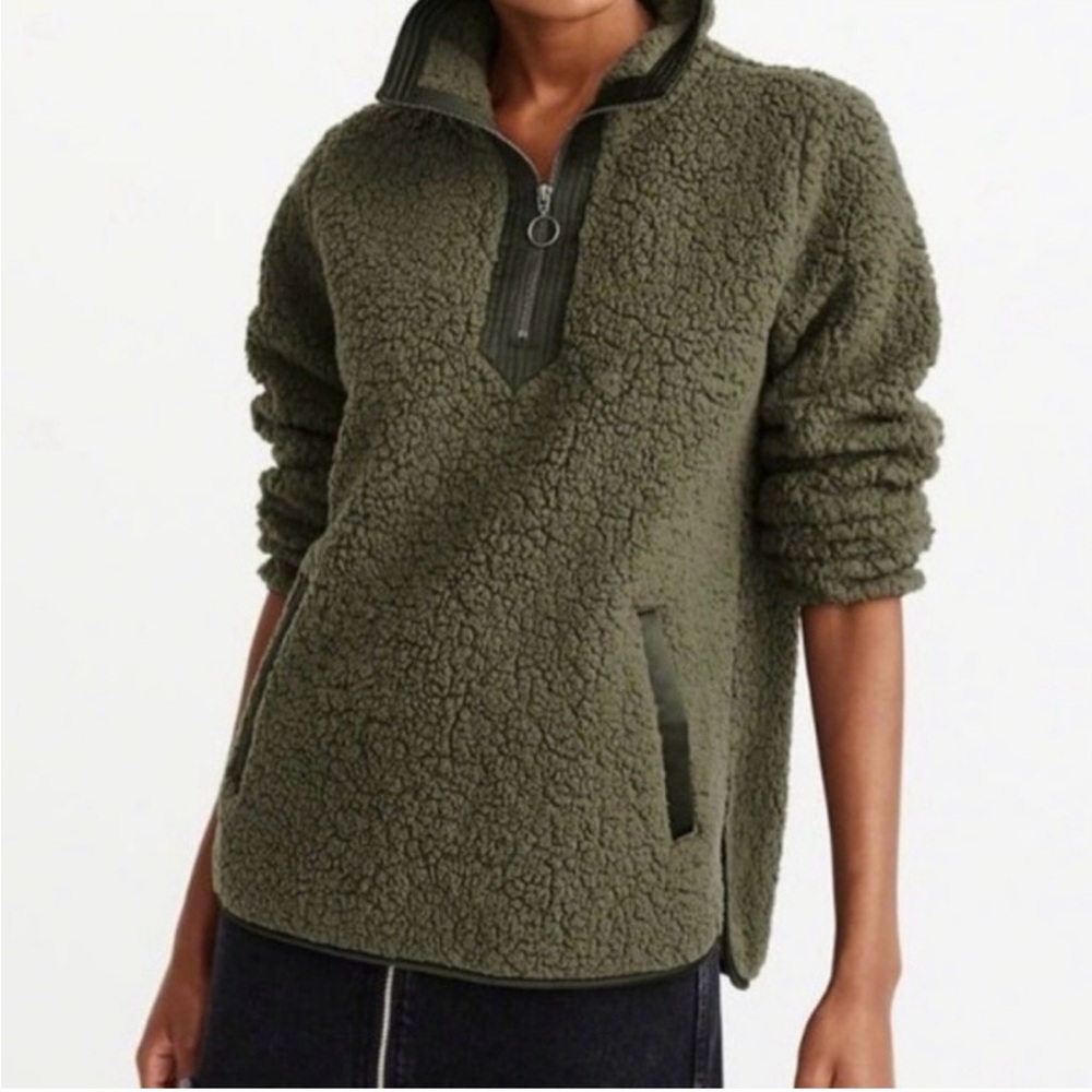 ABERCROMBIE & FITCH Sherpa Pullover Jacket size S